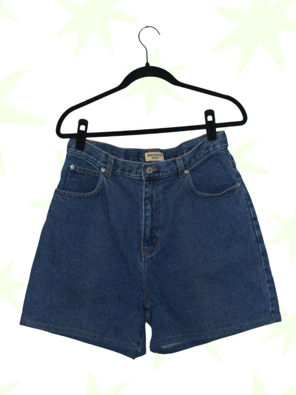 VTG Northwest Blue 100% cotton high rise denim shorts 12